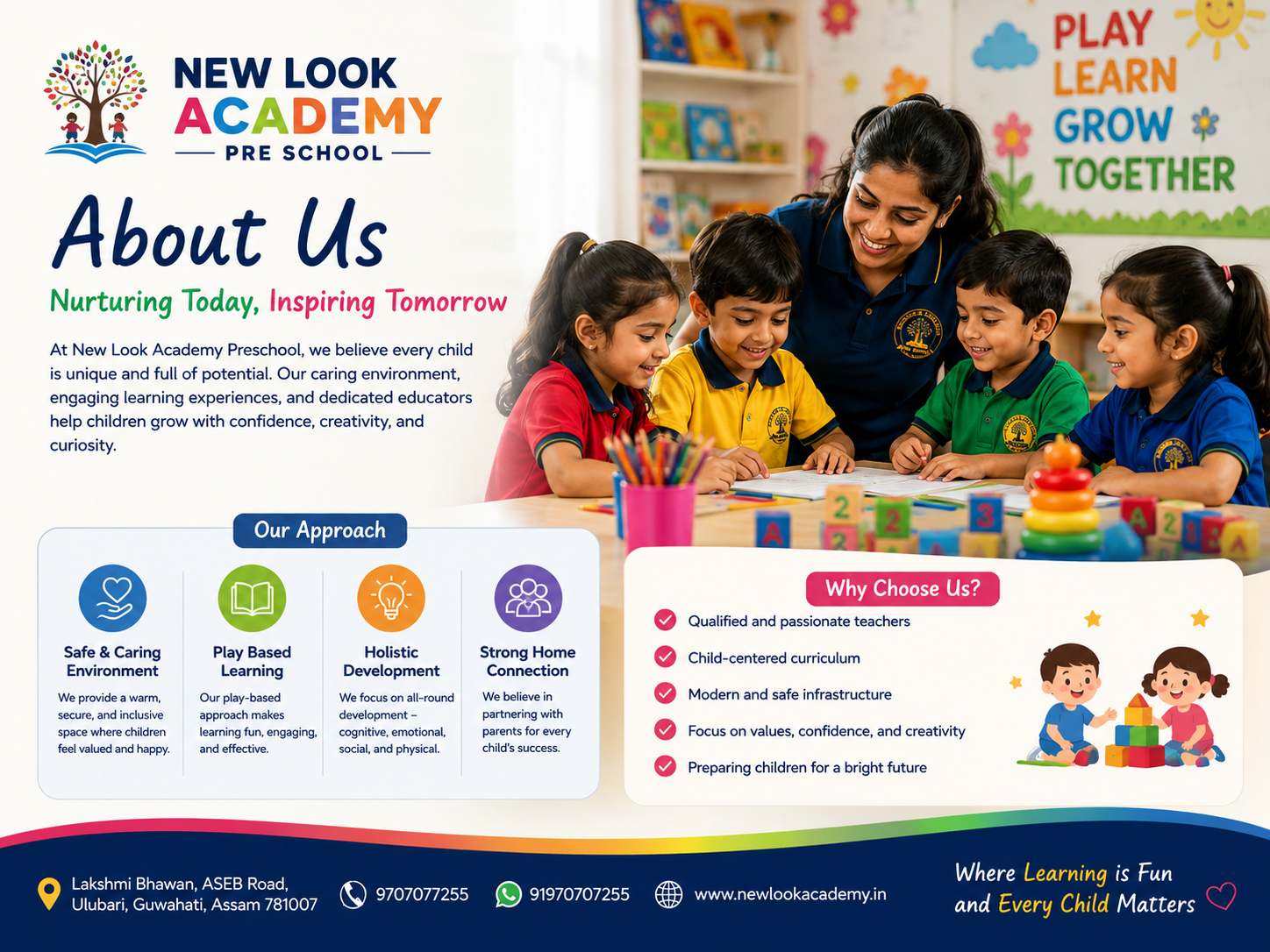 New Look Academy Preschool early learning environment in Ulubari Guwahati